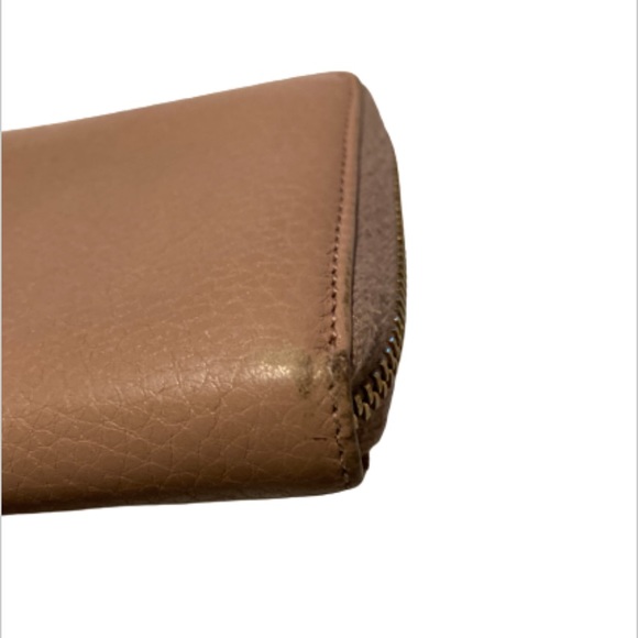❤️ Authentic Gucci Dusty Rose/Rustic Pink Mauve Leather Zip Around Wallet - Picture 16 of 16